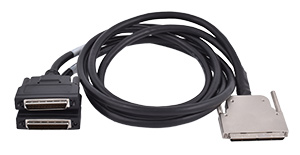 Cable: 100-Pin Male VHDCI to 2x 50-Pin Male SCSI2